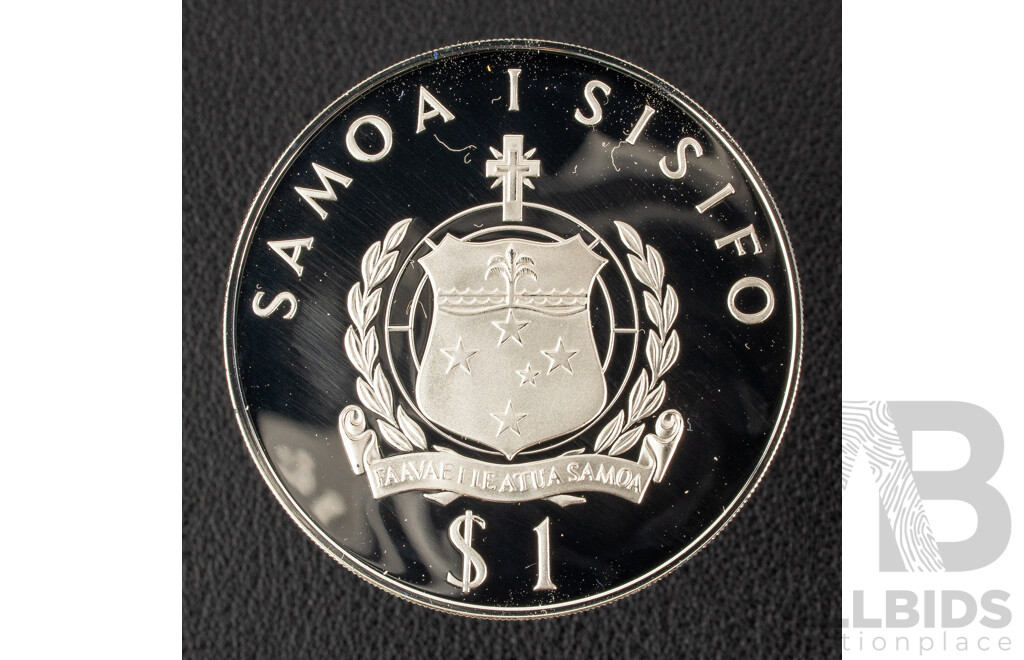 Western Samoa 1978 Silver Proof One Tala Coin, Kingsford Smith Pacific Flight 1978-1978