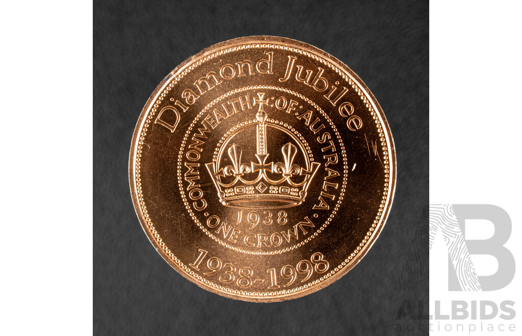 Australian ANDA 1998 Adelaide One Crown Jubilee Copper Coin