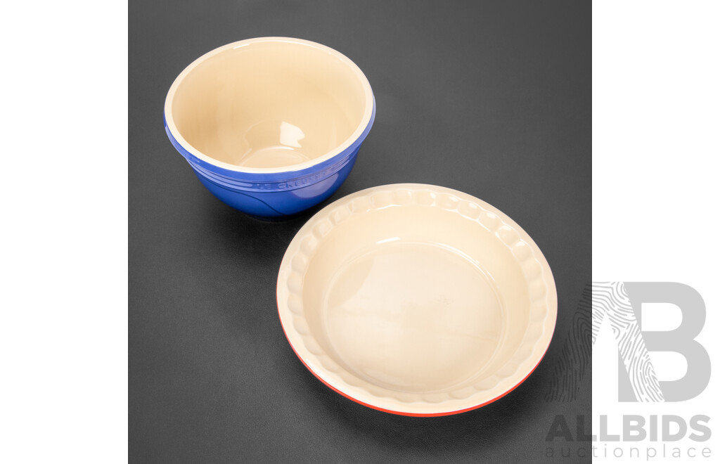 Le Creuset Ceramic Mixing Bowl and Baking Dish, Made in France