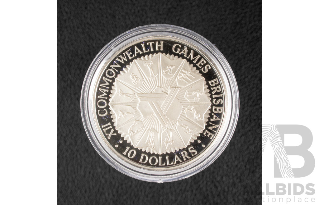 Australian RAM 1982 Silver Proof Ten Dollar Coin, Commonwealth Games .925