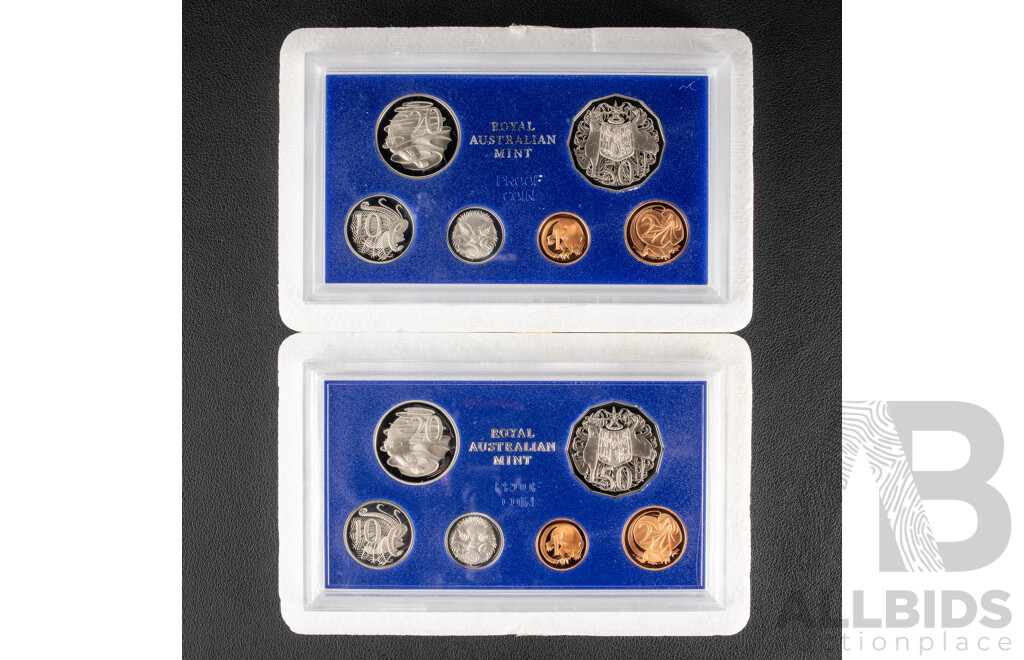 Australian RAM 1983 and 1984 Six Proof Coin Sets