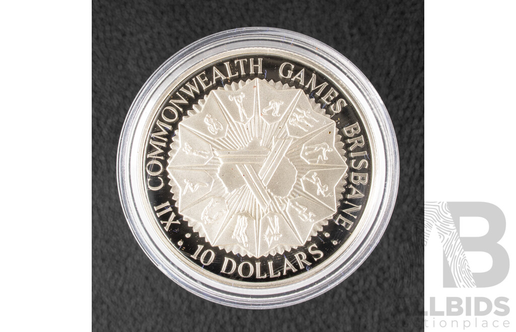 Australian RAM 1982 Silver Proof Ten Dollar Coin, Commonwealth Games .925