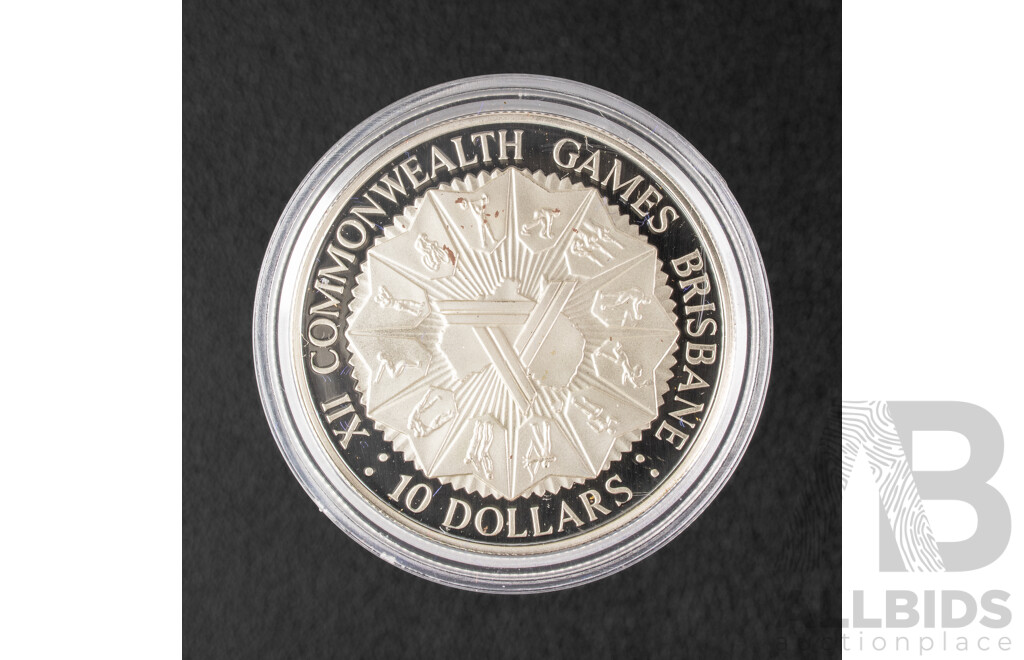 Australian RAM 1982 Silver Proof Ten Dollar Coin, Commonwealth Games .925
