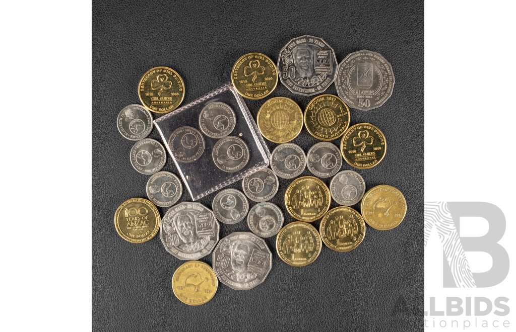 Collection of Australian Commemorative Coins Including Twelve 2016 Five Cents, Fifty Years Decimal Currency, Three 2017 Fifty Cents, Mabo Twenty Five Years, 2014 AIATSIS, One Dollars Including.....................