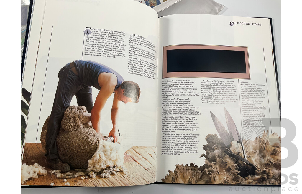 Five Australian Annual Stamp Albums Including 1982, 1985(2) 1986(2)