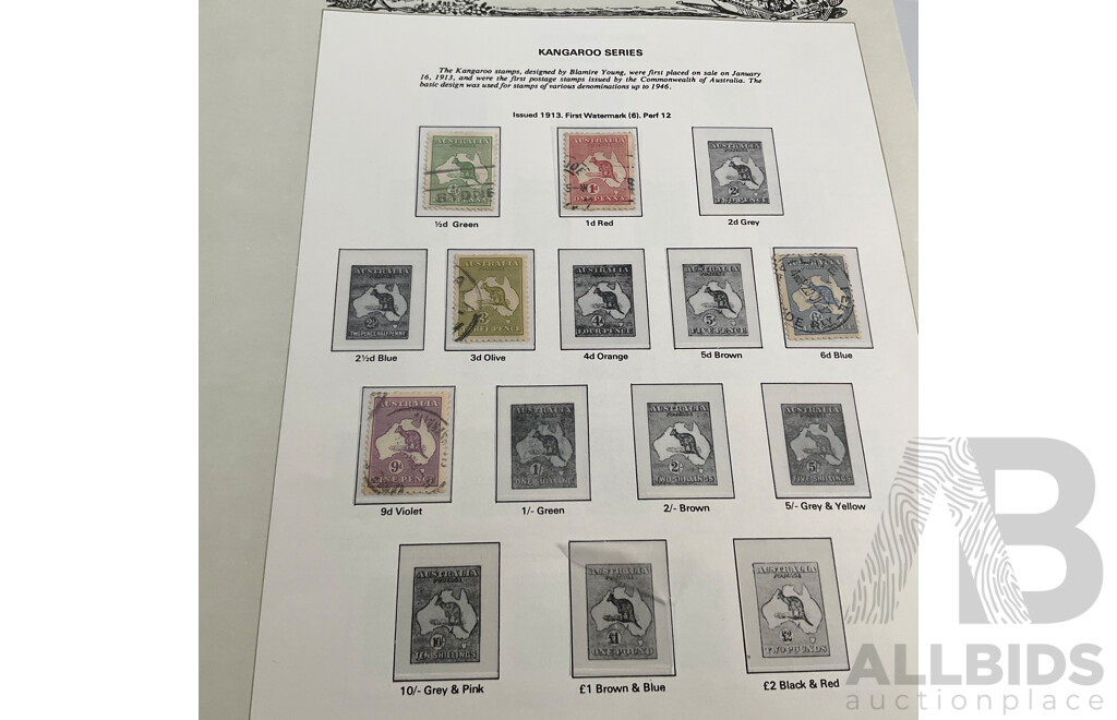 Australian Seven Seas Hingless Stamp Album,1910's to 1975