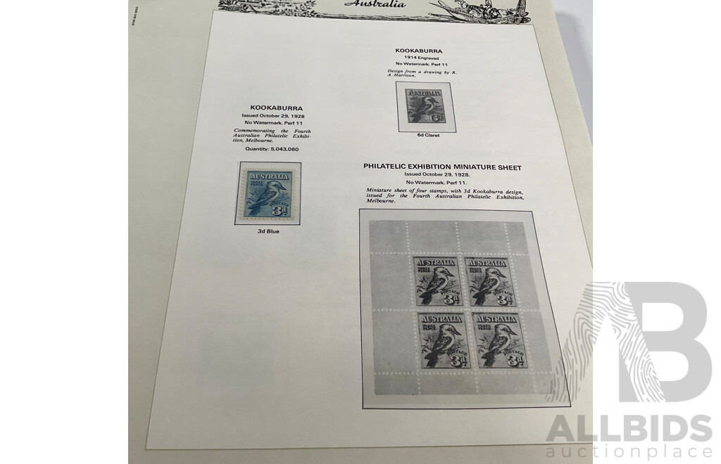 Australian Seven Seas Hingless Stamp Album,1910's to 1975