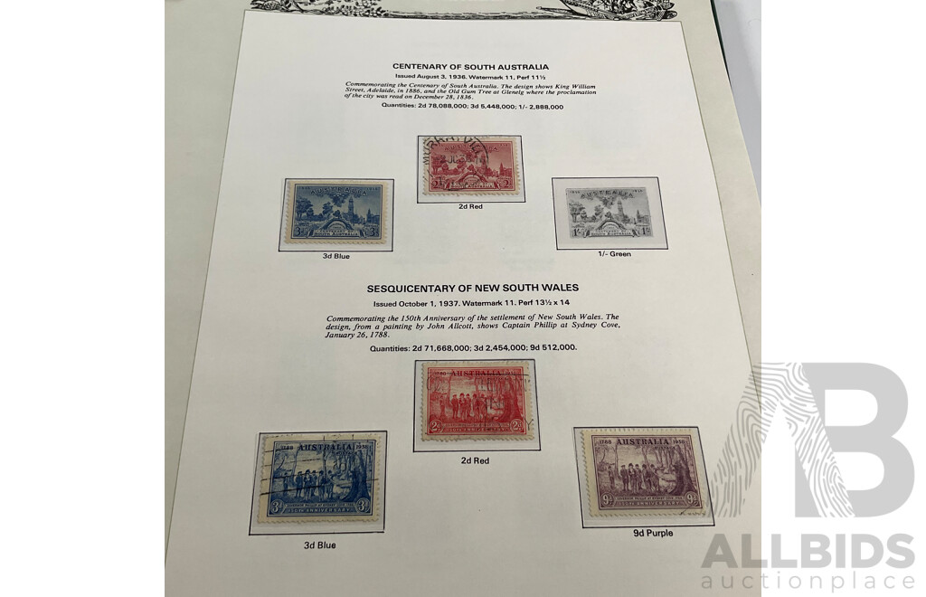 Australian Seven Seas Hingless Stamp Album,1910's to 1975