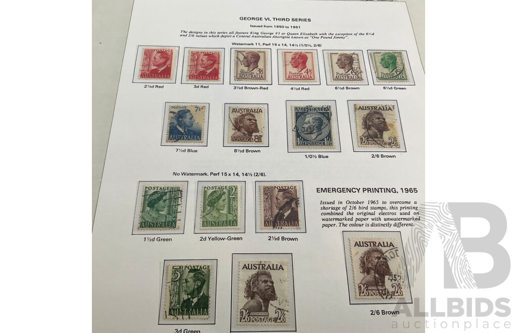 Australian Seven Seas Hingless Stamp Album,1910's to 1975