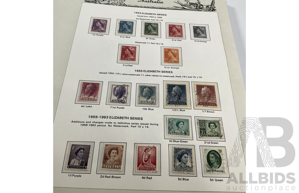 Australian Seven Seas Hingless Stamp Album,1910's to 1975