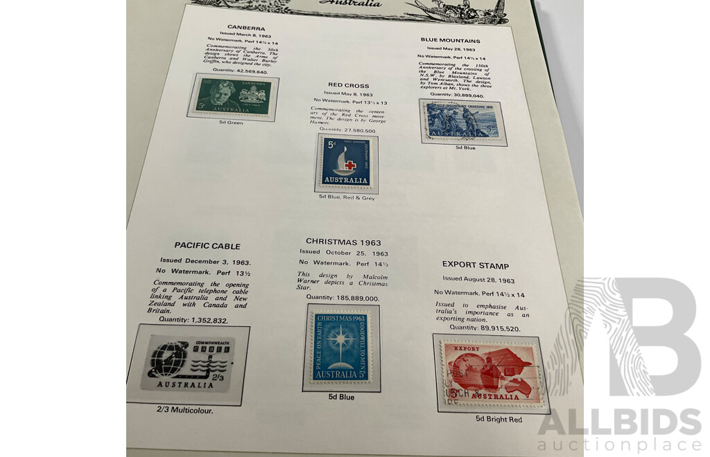 Australian Seven Seas Hingless Stamp Album,1910's to 1975
