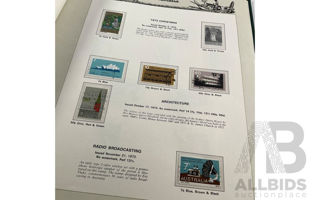 Australian Seven Seas Hingless Stamp Album,1910's to 1975