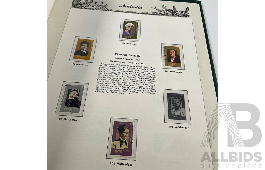 Australian Seven Seas Hingless Stamp Album,1910's to 1975