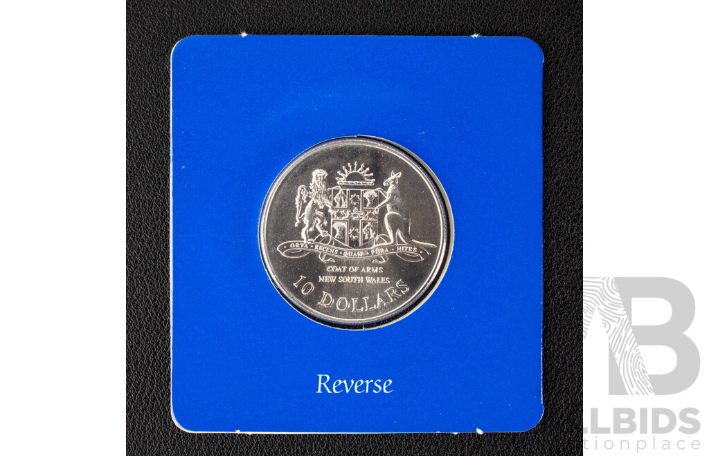 Australian 1987 Silver Ten Dollar Coin, State Series, New South Wales .925