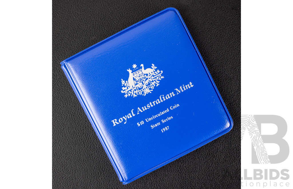 Australian 1987 Silver Ten Dollar Coin, State Series, New South Wales .925