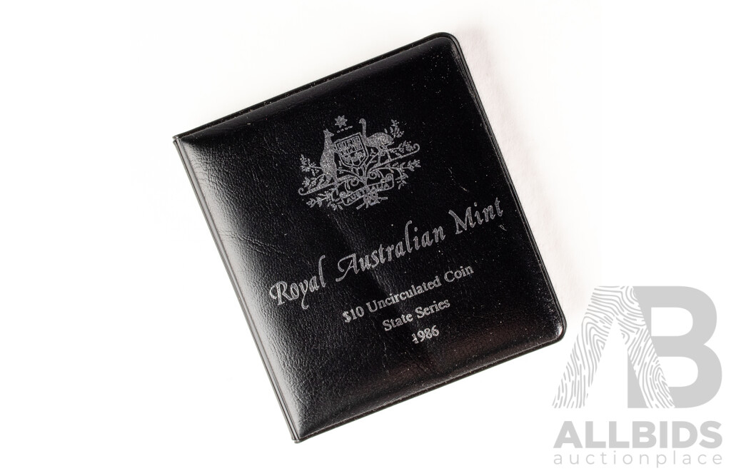 Australian 1986 Silver Ten Dollar Coin, State Series South Australia .925