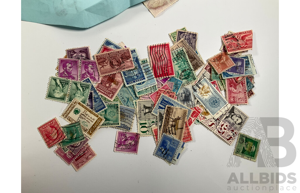 Assortment of Australian Predecimal, 1970's/80's Mint Stamp Sheets and Blocks, Stamp Packs and First Day Covers with Cancelled Vintage International Stamps