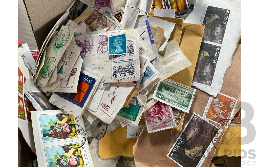 Assortment of Australian Predecimal, 1970's/80's Mint Stamp Sheets and Blocks, Stamp Packs and First Day Covers with Cancelled Vintage International Stamps