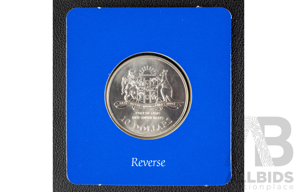 Australian 1987 Silver Ten Dollar Coin, State Series, New South Wales .925