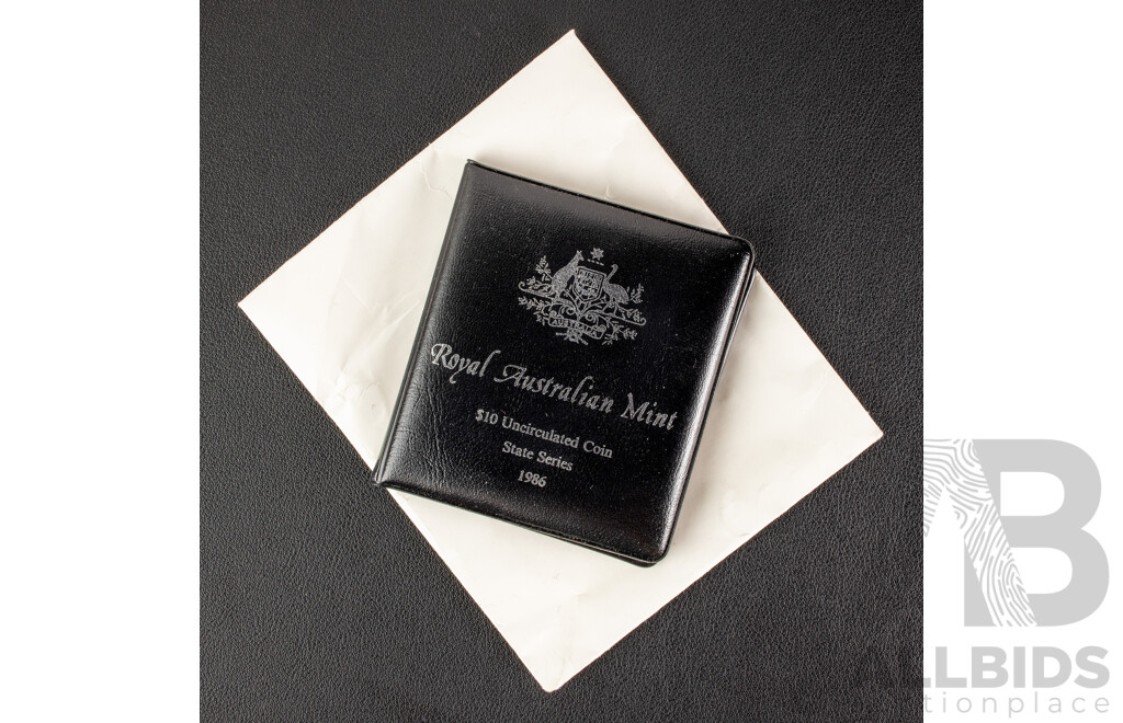Australian 1986 Silver Ten Dollar Coin, State Series South Australia .925