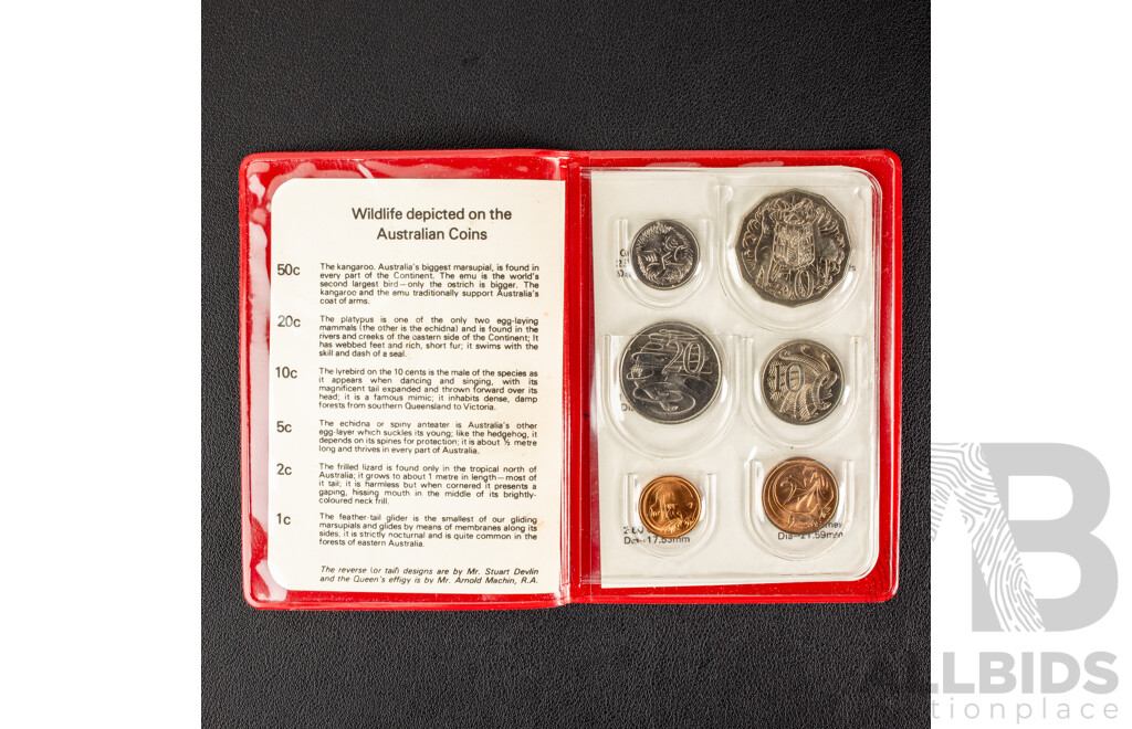 Four Australian RAM UNC Coin Sets, 1973, 1976, 1977, 1979