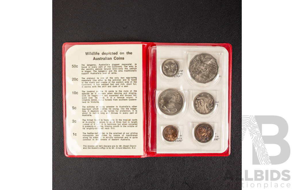 Four Australian RAM UNC Coin Sets, 1973, 1976, 1977, 1979