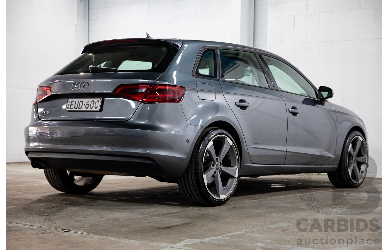11/2013 Audi A3 Sportback 1.4 TFSI Attraction 8P MY13 5d Hatchback Monsoon Grey Metallic Turbo 1.4L