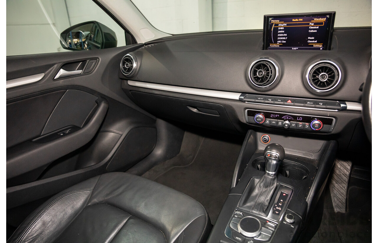 11/2013 Audi A3 Sportback 1.4 TFSI Attraction 8P MY13 5d Hatchback Monsoon Grey Metallic Turbo 1.4L