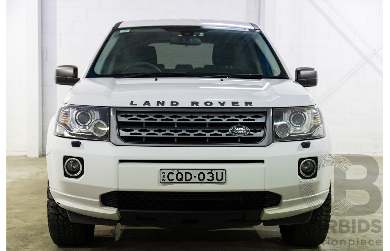 1/2014 Land Rover Freelander 2 TD4 (4x4) LF MY14 4d Wagon Fuji White Turbo Diesel 2.2L