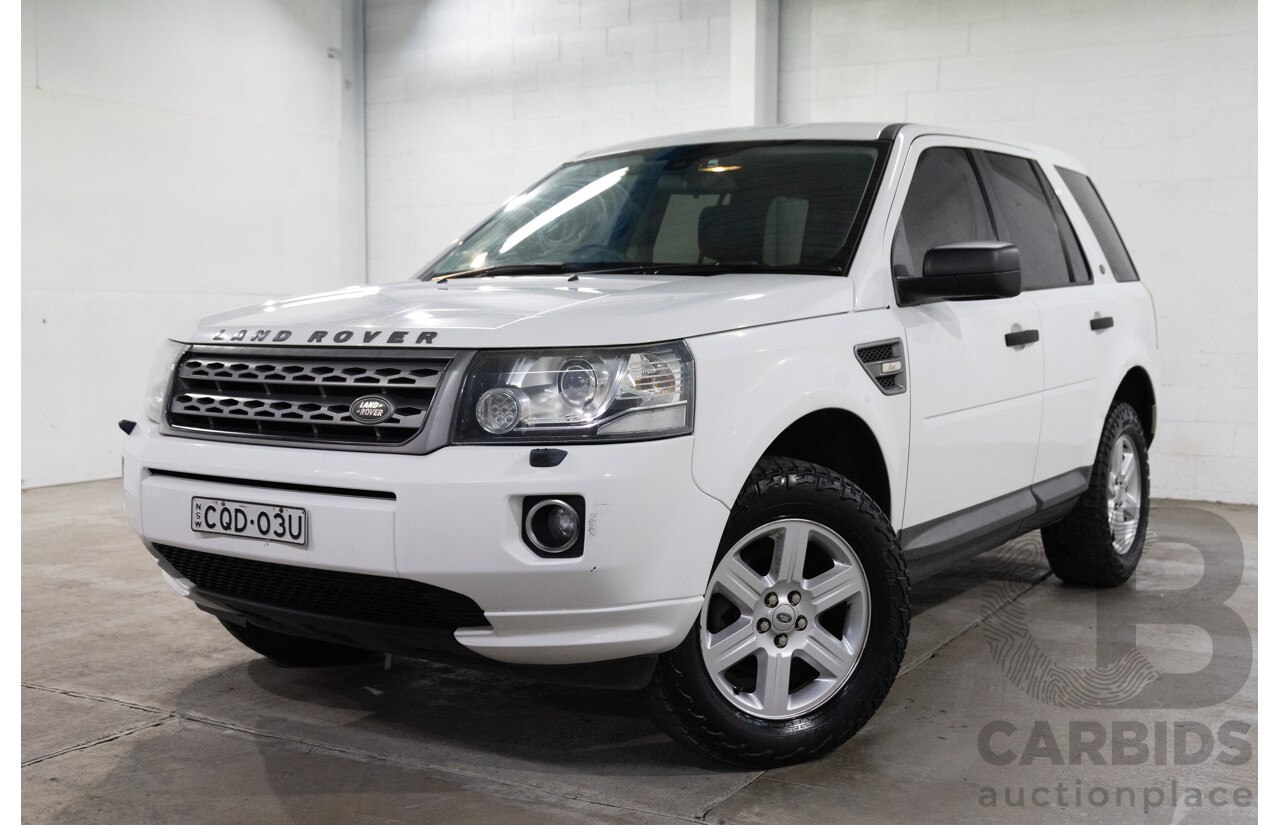 1/2014 Land Rover Freelander 2 TD4 (4x4) LF MY14 4d Wagon Fuji White Turbo Diesel 2.2L