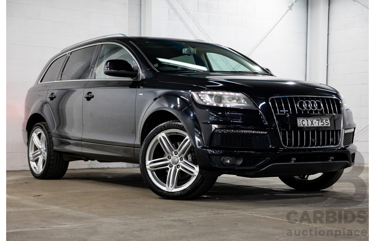 11/2012 Audi Q7 S-Line 3.0 TDI Quattro MY12 4d Wagon Orca Black Metallic Turbo Diesel V6 3.0L