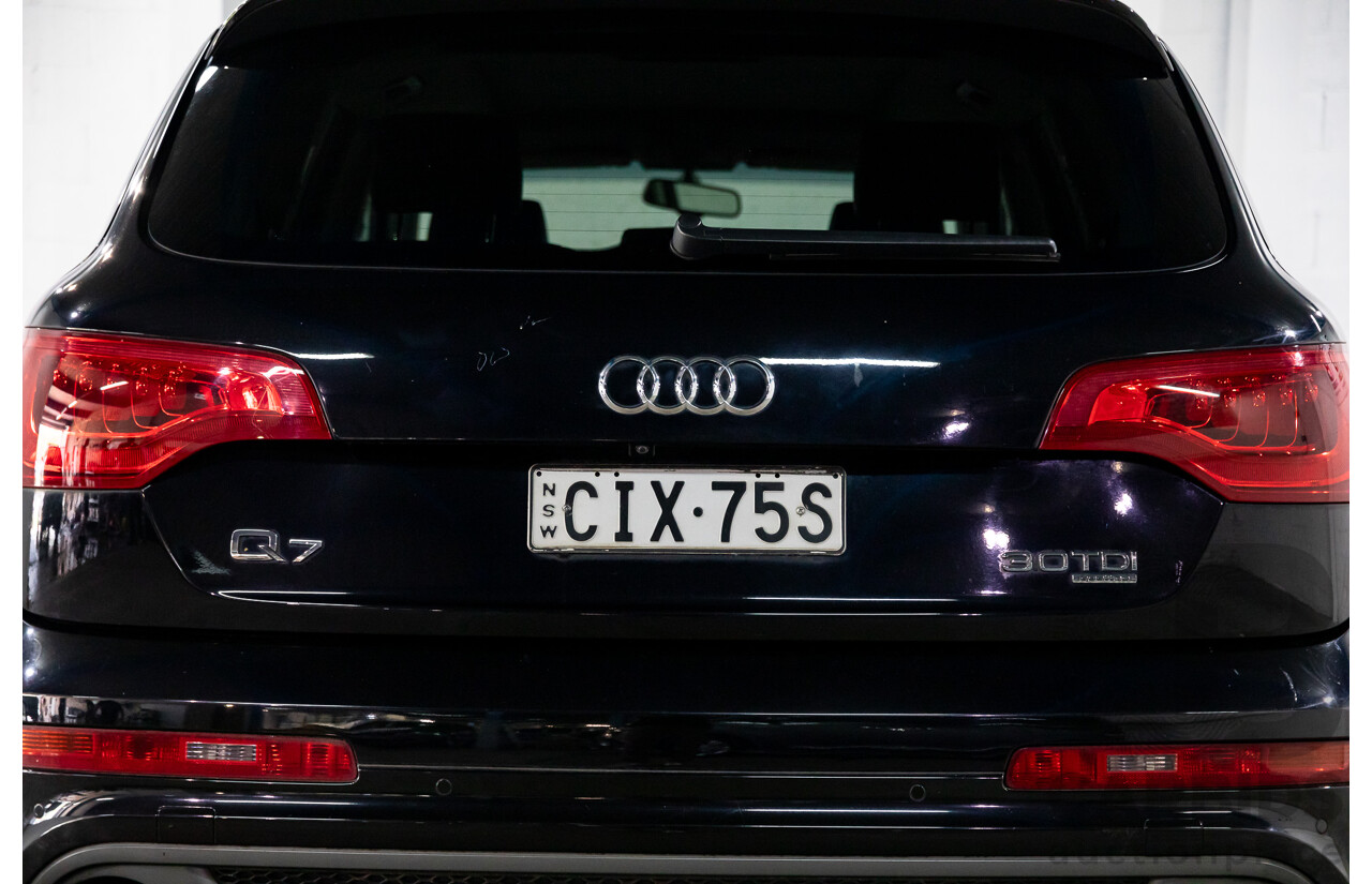 11/2012 Audi Q7 S-Line 3.0 TDI Quattro MY12 4d Wagon Orca Black Metallic Turbo Diesel V6 3.0L