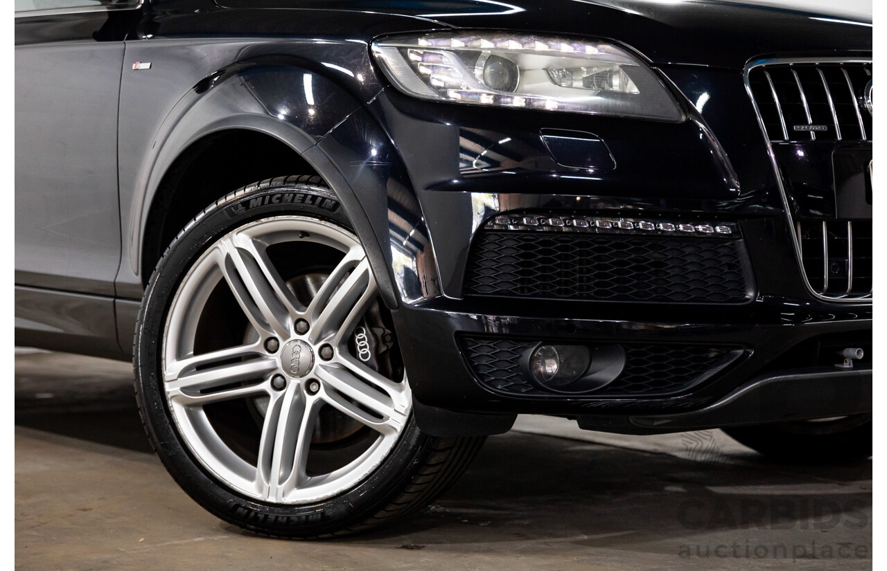 11/2012 Audi Q7 S-Line 3.0 TDI Quattro MY12 4d Wagon Orca Black Metallic Turbo Diesel V6 3.0L