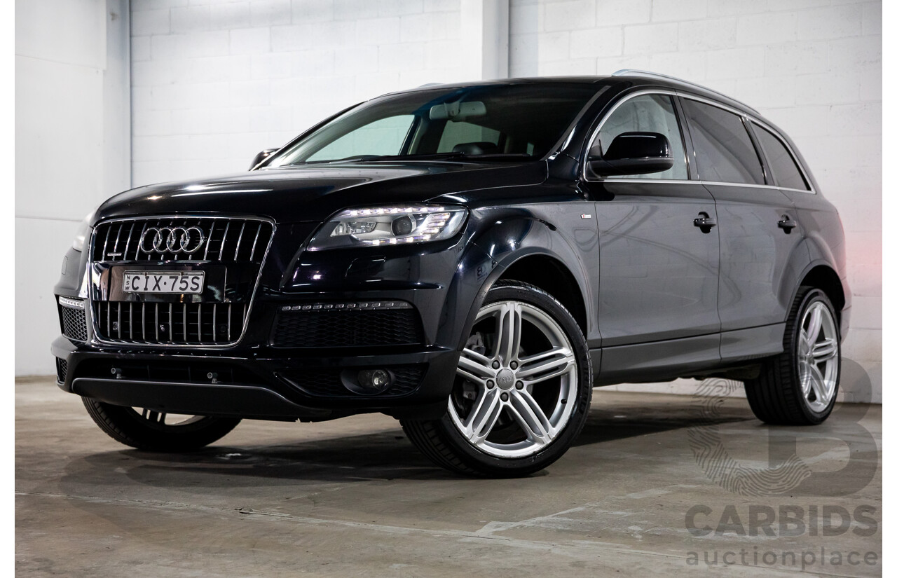 11/2012 Audi Q7 S-Line 3.0 TDI Quattro MY12 4d Wagon Orca Black Metallic Turbo Diesel V6 3.0L