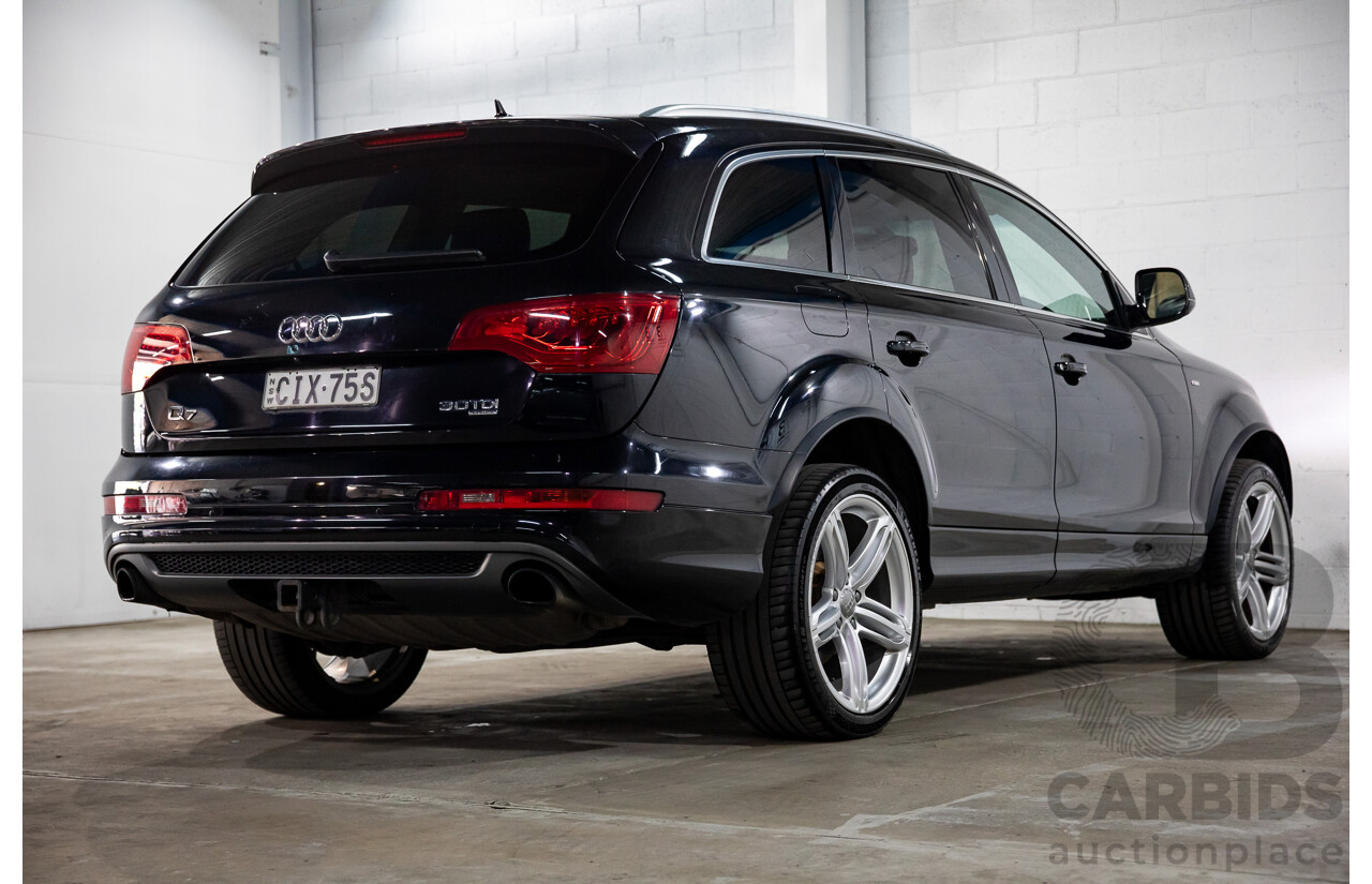 11/2012 Audi Q7 S-Line 3.0 TDI Quattro MY12 4d Wagon Orca Black Metallic Turbo Diesel V6 3.0L