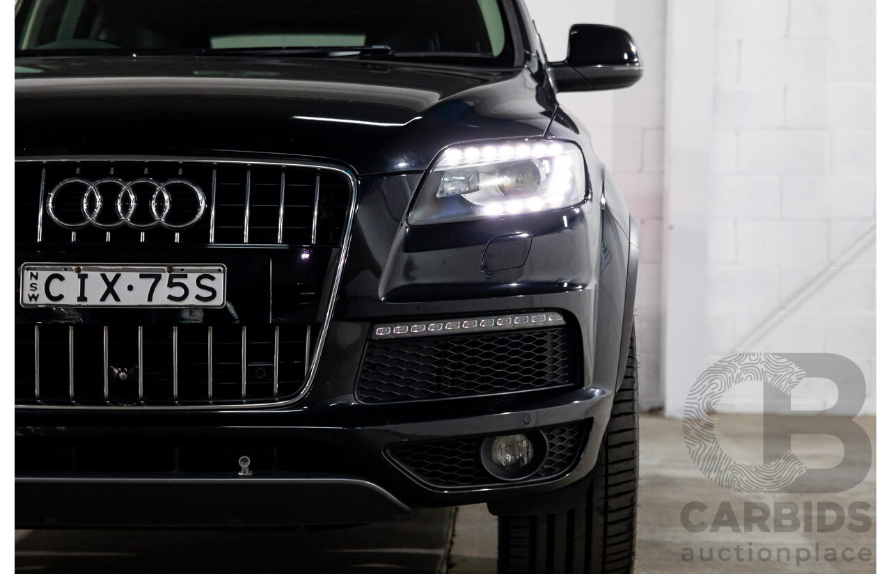 11/2012 Audi Q7 S-Line 3.0 TDI Quattro MY12 4d Wagon Orca Black Metallic Turbo Diesel V6 3.0L