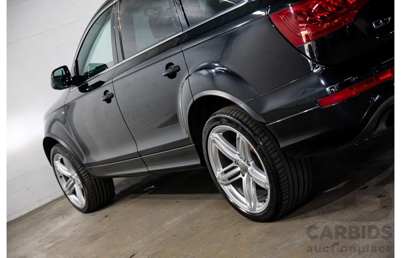 11/2012 Audi Q7 S-Line 3.0 TDI Quattro MY12 4d Wagon Orca Black Metallic Turbo Diesel V6 3.0L