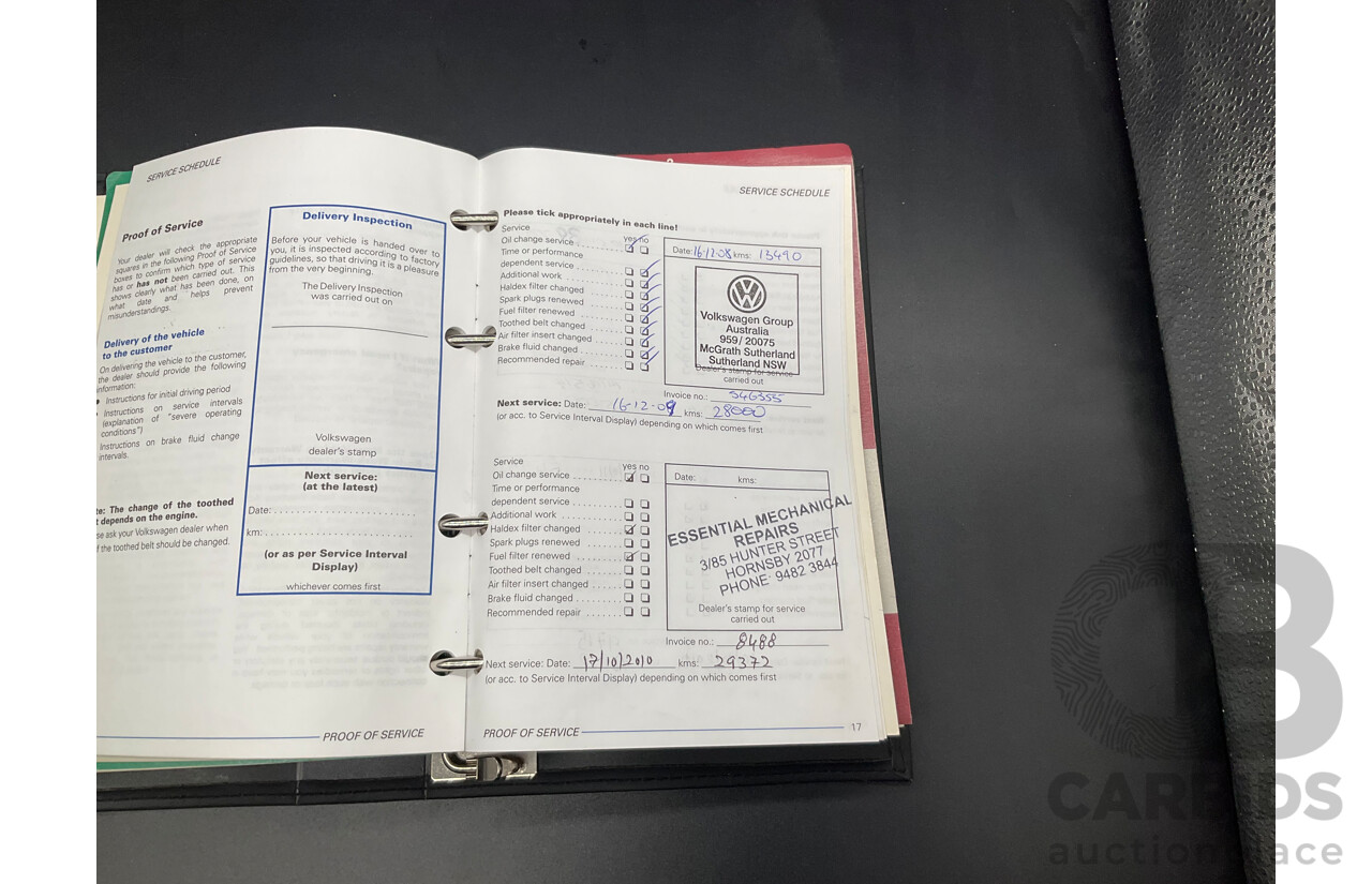 12/2007 Volkswagen EOS 2.0 TDI 1F MY08 2d Convertible Deep Black Pearl Turbo Diesel 2.0L