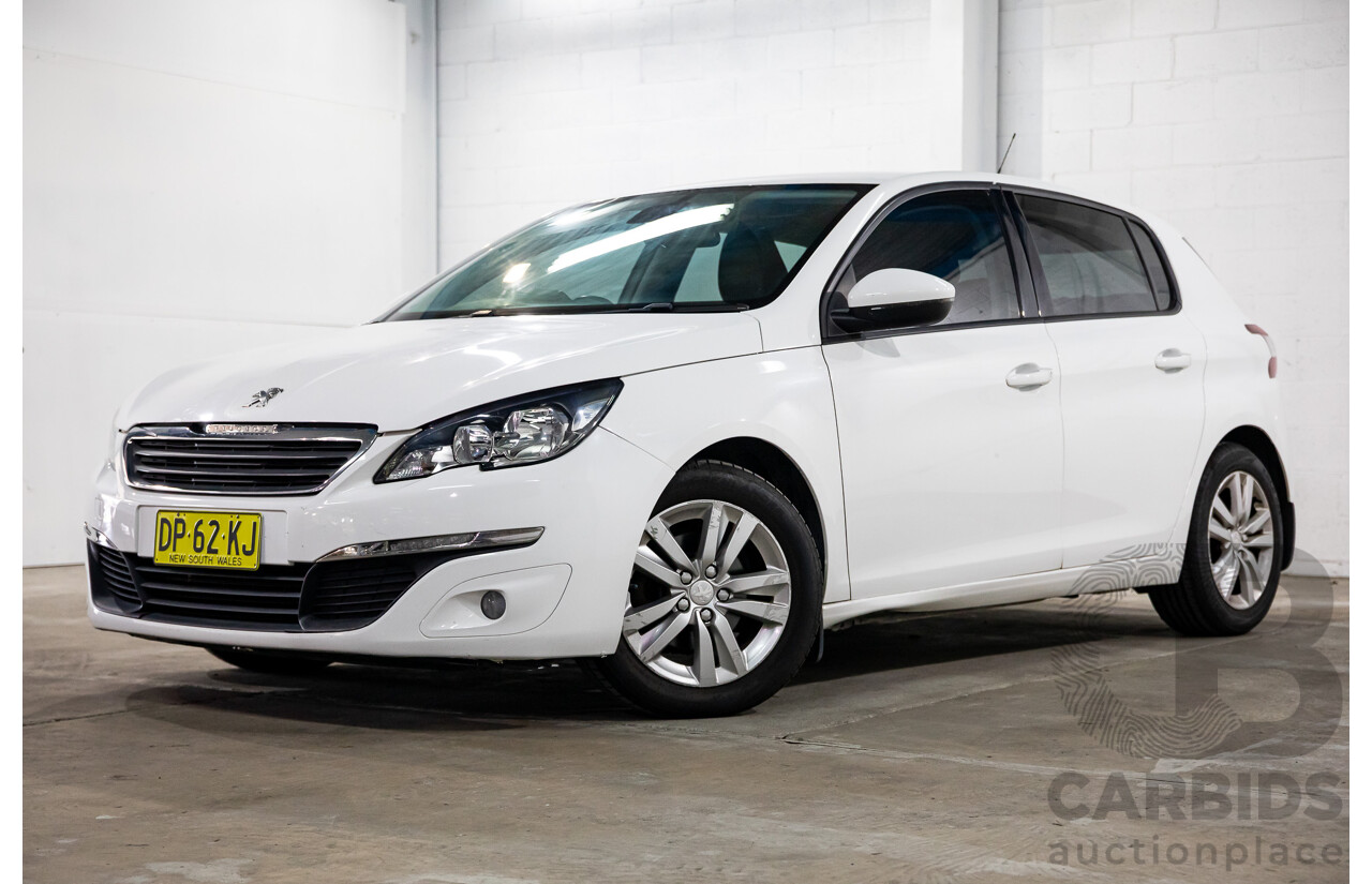 10/2014 Peugeot 308 Active T9 5d Hatchback Bianca White Turbo 1.2L