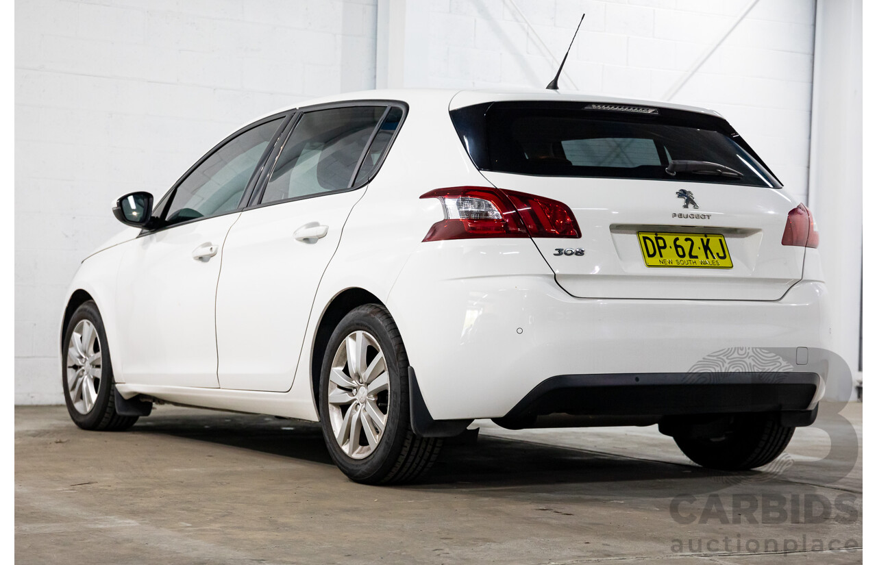 10/2014 Peugeot 308 Active T9 5d Hatchback Bianca White Turbo 1.2L