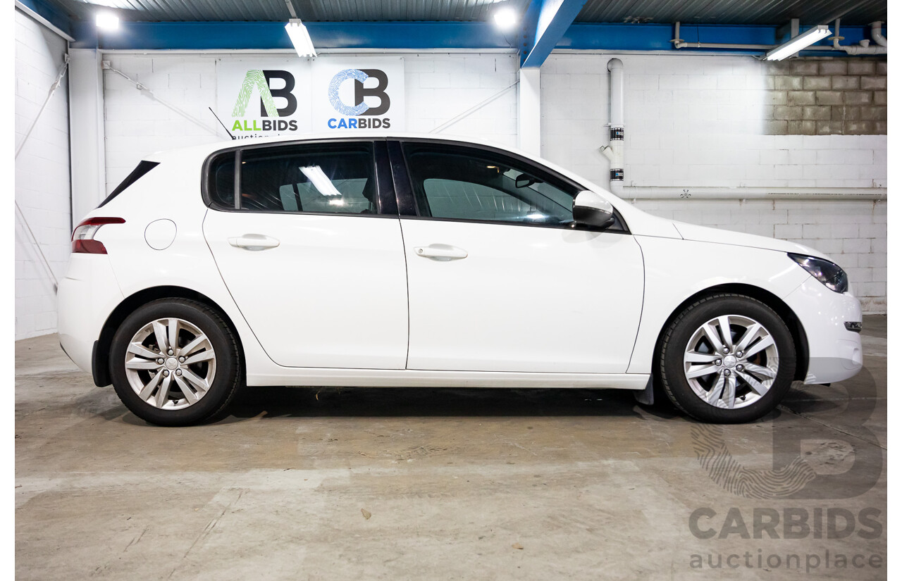10/2014 Peugeot 308 Active T9 5d Hatchback Bianca White Turbo 1.2L