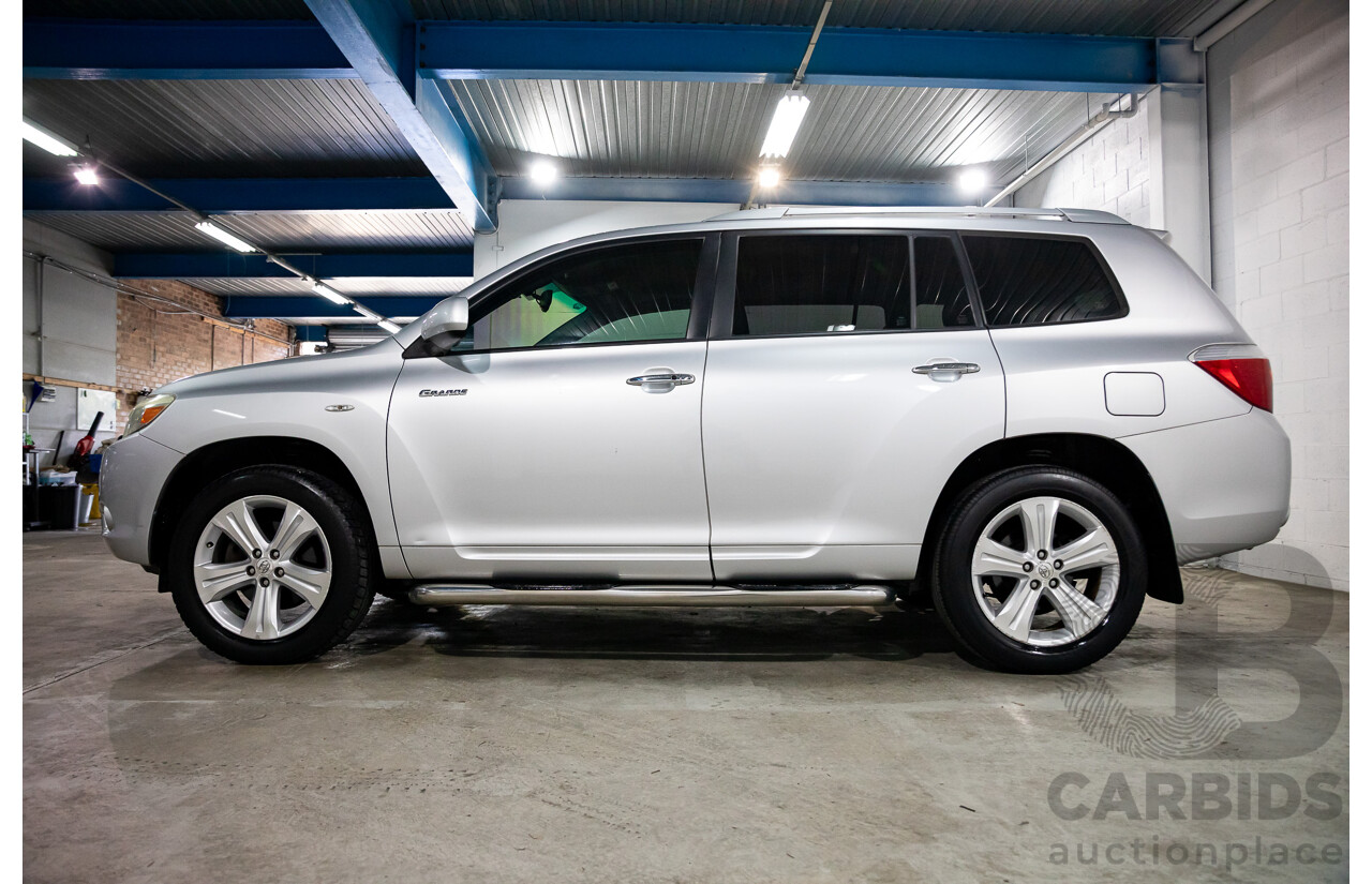 11/2009 Toyota Kluger Grande (4x4) GSU45R 4d Wagon Classic Silver Metallic V6 3.5L