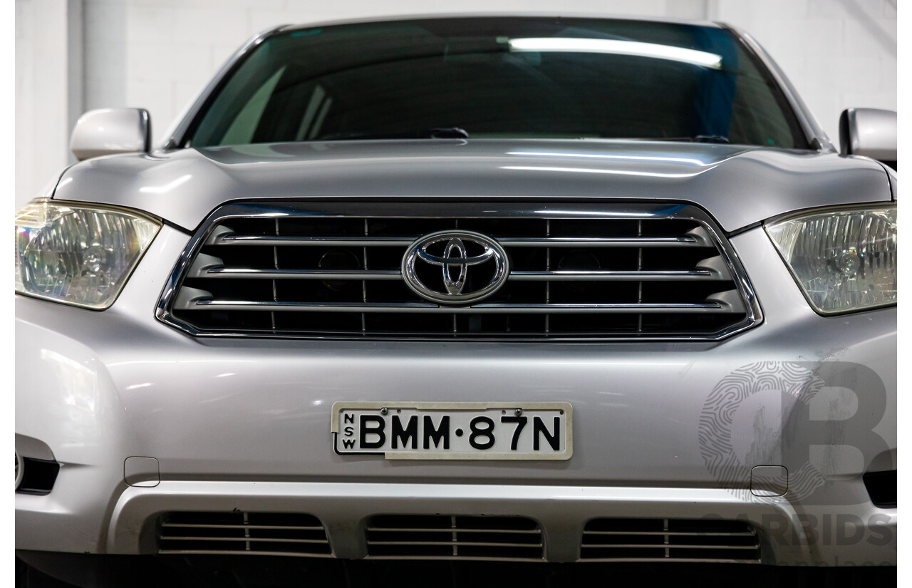 11/2009 Toyota Kluger Grande (4x4) GSU45R 4d Wagon Classic Silver Metallic V6 3.5L