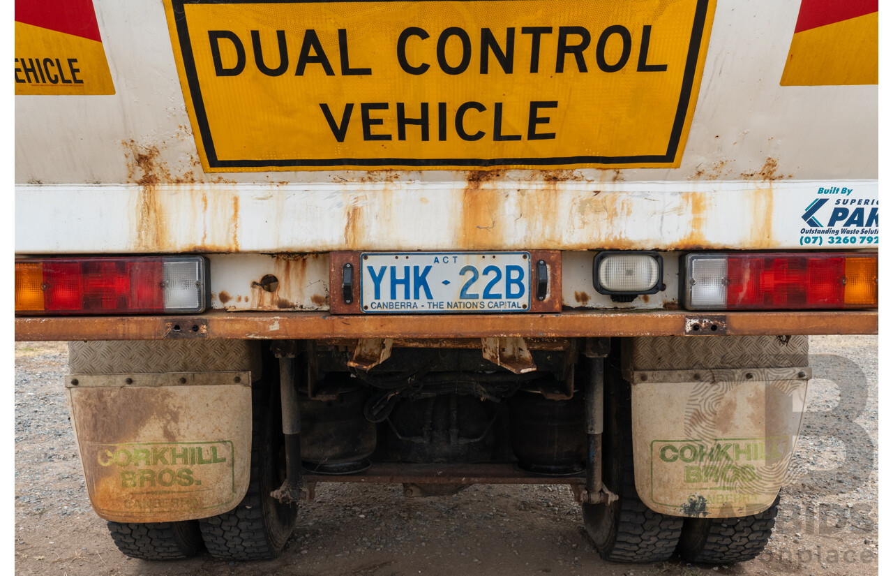 10/2003 Hino GH1J 500 Series Medium Duty Garbage Truck (Dual Control) 2d Cab Chassis Silver Turbo Diesel 6cyl - Automatic