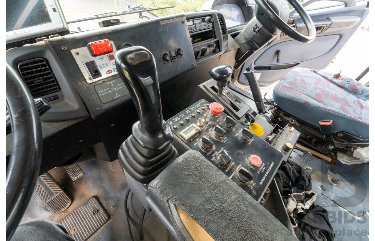 10/2003 Hino GH1J 500 Series Medium Duty Garbage Truck (Dual Control) 2d Cab Chassis Silver Turbo Diesel 6cyl - Automatic