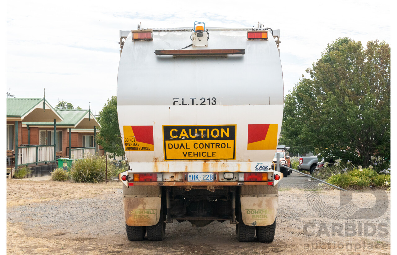 10/2003 Hino GH1J 500 Series Medium Duty Garbage Truck (Dual Control) 2d Cab Chassis Silver Turbo Diesel 6cyl - Automatic