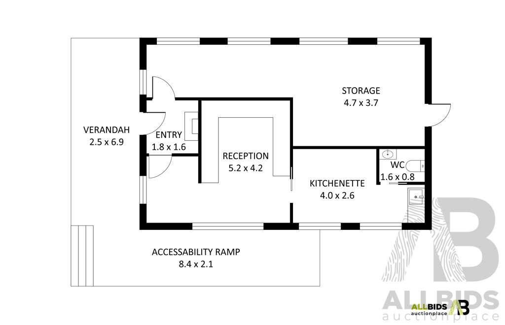 Alvannex Pty Ltd Demountable/Movable Building with Accessibility Ramp - Office Building