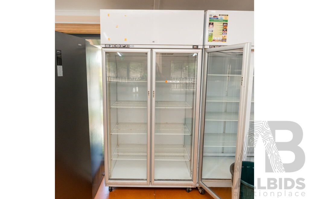 Skope 1000 Litre Two Door Upright Commercial Display Refrigerator - TME1000-H