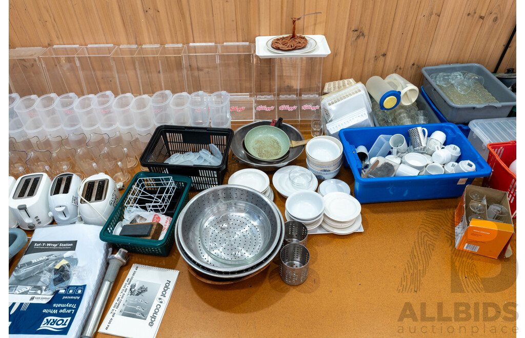 Selection of Food Service and Food Preparation Equipment with Mobile Display Rack