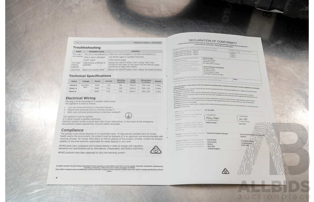 Apuro FS440-A Electric Stick Blender